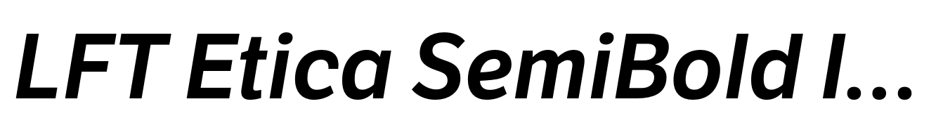 LFT Etica SemiBold Italic